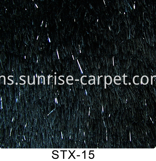 Polyester Silk 150D & Lurex Yarn Carpet